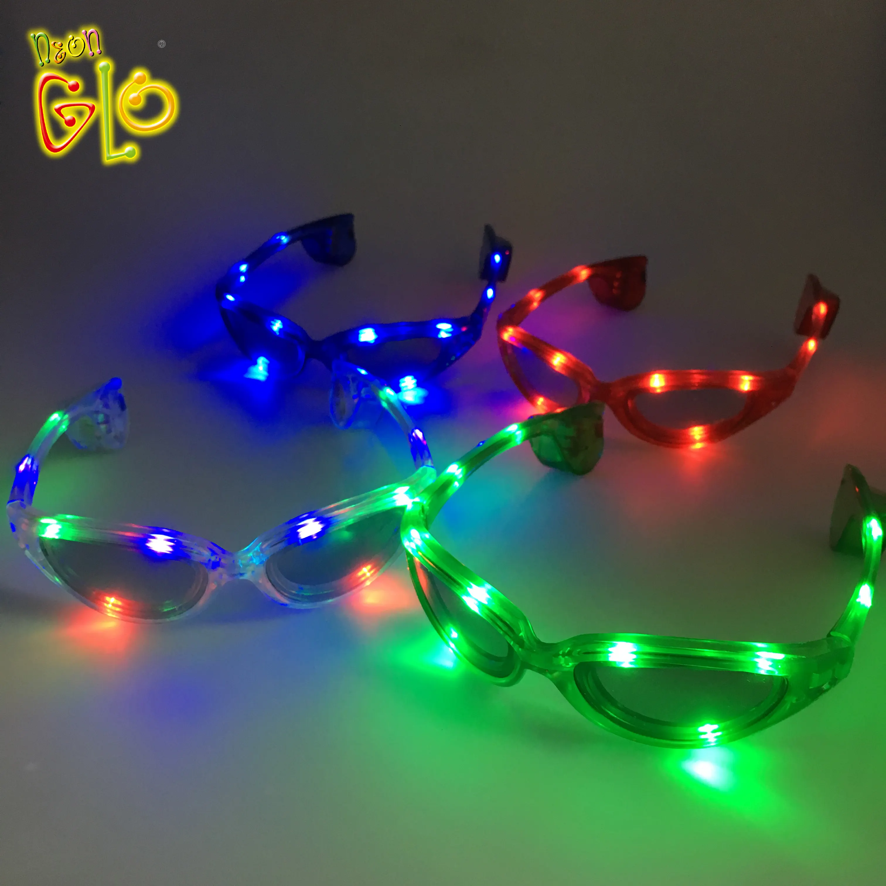 LED装飾メガネパーティー用品点滅おもちゃパーティーメガネ