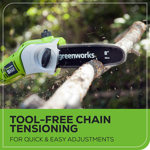 <span class=keywords><strong>Greenworks</strong></span> Scie à perche sans fil 40V 8 pouces <span class=keywords><strong>avec</strong></span> fixation pour taille-haie jusqu'à 9 pieds <span class=keywords><strong>Tondeuse</strong></span> à perche ultra légère 20302 - Product Image 2