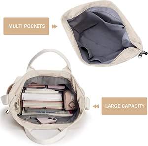 Bolso de mano cruzado de lona para mujer a la moda, bolso de pana suave con cremallera, diseño personalizado, Color sólido para la universidad, asequible - Product Image 3