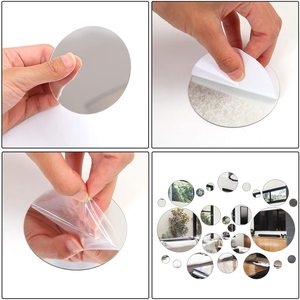 Removable Acrylic <strong>Setting</strong> Wall Sticker Decal <strong>Mirror</strong> for Home Living Room Bedroom Decor (Round Circle, 32 Pieces) - Product Image 4