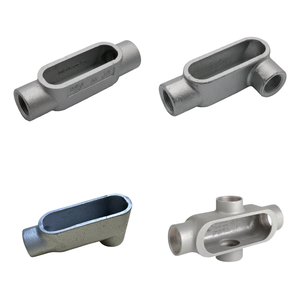 1/2 "LB loại hình thức 7 ống dẫn cơ thể màu xám sắt LB cấu hình; 90 độ Hub vị trí; trở lại truy cập mở nêm Nut Snap chặt chẽ - Product Image 2