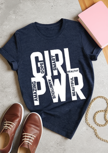 T-shirt Girl Power da donna, casual, girocollo, 100% cotone, stampa con scritta femminista, per tutte le stagioni, vestibilità regolare - Product Image 2