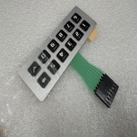 Papan Tombol Membran Remote Control, Sakelar Sentuh Taktil, LED Backlit, Pemasangan PCB, Perekat 3M467, Warna Kustom Perak Tembaga