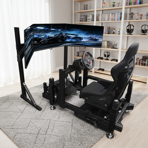 Kokpit Simulator Balap Mobil Formula <span class=keywords><strong>3</strong></span> Dof <span class=keywords><strong>Motion</strong></span> Berbahan Profil Aluminium untuk Penggunaan Komersial dan Rumah Tangga - Product Image 1