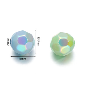 Acrylic Round Beads 16mm Soccer Shape For <b>Bracelet</b> Making Loose Beads Handmade Jewelry Craft Supplies - Product Image 5
