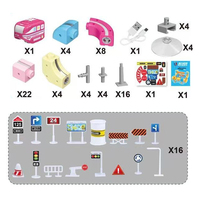 Ensemble de blocs de construction de train à grande vitesse, jouet ferroviaire DIY pour enfants, kit de piste électronique DIY, jouets éducatifs pour la petite enfance