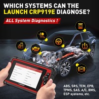 Para LAUNCH X431 CRP919E OBD escáner bidireccional AF TPMS IMMO 31 herramienta de diagnóstico de todos los sistemas 1 año de garantía más nuevo CANFD DOIP