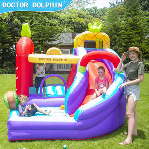 Château gonflable à bas prix Doctor Dolphin Strawberry Boxing Super Slide Climbing Bouncing Castles Jumping Castle - Product Image 3