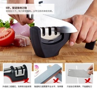 Aiguiseur de couteaux manuel 3 en 1, outil d'affûtage multifonctionnel portatif pour couteaux