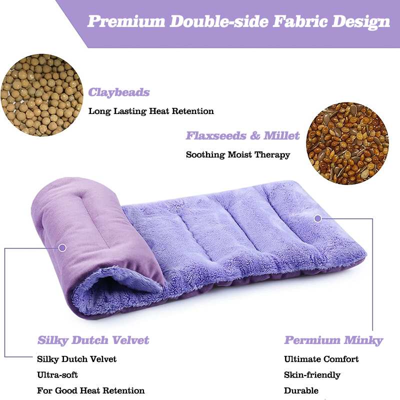 silicone beads microwave heat bag wheat bag heat pack microwavable for cramps and muscle ache