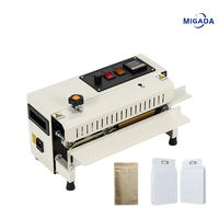 Machine de scellage à bande continue semi-automatique FR-400 pour emballage alimentaire et de snacks en film plastique, petite taille, usage domestique, la plus vendue