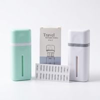 Ensemble de 4 flacons de voyage anti-fuite, flacons pulvérisateurs rechargeables, distributeurs à pompe, contenants de toilette pour les voyages d'affaires et le camping
