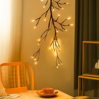 Guirlande lumineuse LED de Noël de 1,8 m, guirlande de lumières féériques pour la décoration de la pièce, du mur, de la fête de Noël