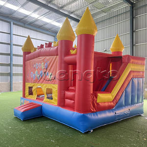 Castillo hinchable de PVC 4x5, Castillo de salto en línea, casa de rebote inflable, tobogán combinado - Product Image 4