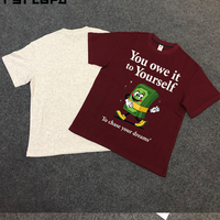 T-shirts décontractés pour hommes en coton biologique 100% coton tricoté, grande taille, manches courtes, impression numérique personnalisée du logo, 230 g/m²