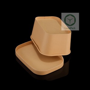Boîte à lunch en papier kraft jetable personnalisée, emballage rectangulaire multifonctionnel pour les collations, les salades, les sandwichs et autres délices - Product Image 4
