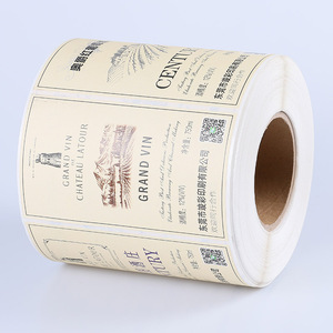 Customized Front and Back Roll Wine Self Adhesive Vinyl Sticker Private Brand Packaging <strong>Printing</strong> Wine <strong>Bottle</strong> <strong>Labels</strong> - Product Image 2