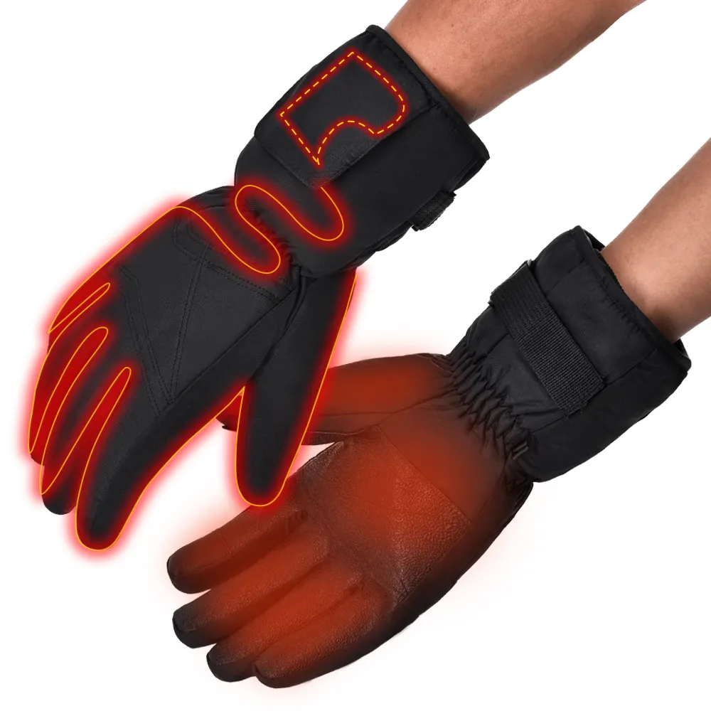 HBG 1825, guantes calefactables con batería para motocicleta, guantes calefactores eléctricos recargables, guantes impermeables de invierno