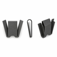 Clip en acier à ressort robuste pour montage de panneaux métalliques, forme en W avec boucle et languette pour pièces d'assemblage de remorques automobiles