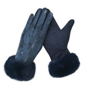 Guantes Cálidos de Invierno Directo de Fábrica con Textura de Piel de Serpiente para Mujer, Pantalla Táctil, Antideslizantes, Transpirables, para Conducir, MOQ Bajo, Envío Rápido - Product Image 5