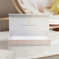 Boîte d'emballage en papier personnalisée de luxe écologique réutilisable avec fermeture magnétique pour cosmétiques, gloss à lèvres, crème, bougie, coffret cadeau, impression UV et dorure à chaud
