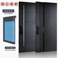Porte d'entrée de sécurité YOHOME, porte pivotante en aluminium à rupture de pont thermique, anti-effraction, avec vitrine latérale