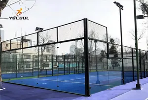 Özel yeni tasarım sıcak satış panoramik canpade Padel tenis kortu