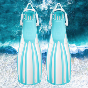 Aletas de Buceo Ajustables con Talón Abierto, Aletas de Snorkel para Natación, Buceo Libre, Ligeras, Potentes, Antideslizantes - Product Image 1
