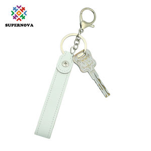 Cordones de cuero personalizados, correas de cuello estampadas a todo Color con Logo personalizado, llavero en blanco con sublimación - Product Image 2