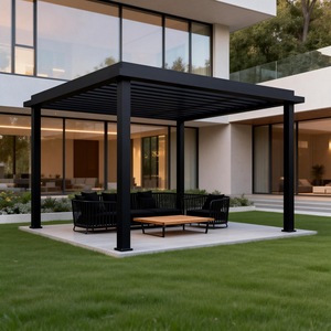 Outdoor Eco-Friendly Nature <strong>Gazebo</strong> Electric Motorized Bioclimatica Aluminum Louver Pergola for Villa 3x3 3x4 3x6 4x6 - Product Image 5