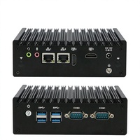 Nouvelle petite taille Cele Ron N5095 Quad Core Mini Comput Linux DDR4 2HD 4USB3.1 2RJ45 Lans Mini Pc industriel sans ventilateur