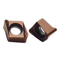 Fresa eficiente de doble cara OEM, alimentación rápida 4NKT060308 para desbaste de aleación de carburo de inserción de acero inoxidable