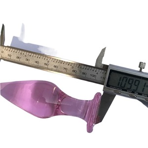 Plug Anal de Cristal Transparente Rosa con Efecto Hada, Modelo 1169, Suministros Sexuales Femeninos, Masturbador, Bolsa de Burbujas - Product Image 2