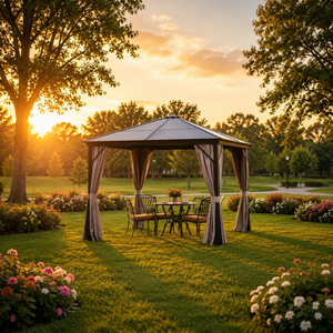 Luxuriöser Quadratischer Outdoor-Aluminium-Gartenbrunnen mit Zeitgenössischem Design, Langlebig für Alle Jahreszeiten, Wasserdichtes Doppelschichtiges Römisches Vordach - Product Image 6