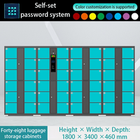 Armoire de rangement métallique à 48 portes avec système de mot de passe intelligent pour supermarché, casier électronique résistant à la rouille, OEM