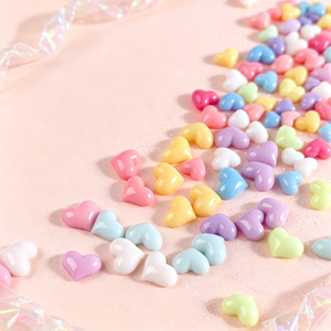 <span class=keywords><strong>Mini</strong></span> macarons 3D en résine pour ongles, breloques cœur couleur douce, petits ornements d'ongles en forme de cœur, décorations Kawaii pour nail art DIY - Product Image 4