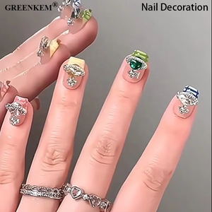 2025ขายดีสุดหรูของดาวเสาร์ประดับ<span class=keywords><strong>เล็บ</strong></span>อัลลอยหลาก<span class=keywords><strong>สี</strong></span>3D หรูหราประดับ<span class=keywords><strong>เล็บ</strong></span>พลอยเทียม - Product Image 6