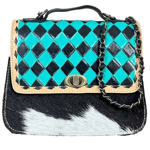 Nuevo Bolso Bandolera de Piel Genuina de Vacuno 2026 con Patrón Paisajístico, Correa de Cadena, Elegante y Duradero, de Nylon - Product Image 1