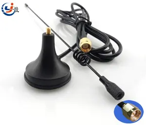 Fabricante de antena inalámbrica GSM omni 2,4 Ghz 3dBi con base magnética con Cable de RG-174