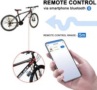 Alarm Deteksi Getaran Anti Maling Tahan Air Tanpa Kunci Dikendalikan Smartphone Kabel Baja Terjalin 80cm Kunci Pengaman Sepeda Model E-Bike