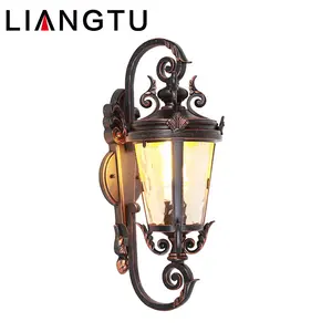 Waterproof Black Metal Outdoor Wall Sconces Light Fixtures Exterior Wall Lantern Outside House Lamps For Exterior Porch Patio
