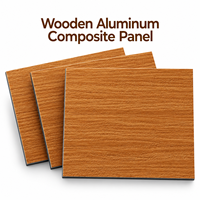 Panneau composite bois-aluminium 3 mm 4x8 pieds, revêtement PE, grain de bois de cèdre, pour panneaux de plafond commerciaux