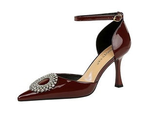 Zapatos de Tacón Ultra Alto de Moda para Mujer, Sandalias con Punta Abierta y Correa de Cuero Patentado para el Verano, Sexy para Discoteca - Product Image 6