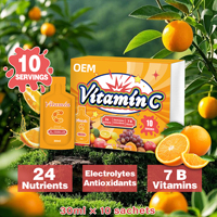 DUOZI OEM 24 en 1 – Sachets de mélange de boisson multivitaminée et électrolytique avec vitamine C, complexe B et antioxydants pour le soutien immunitaire et l'énergie