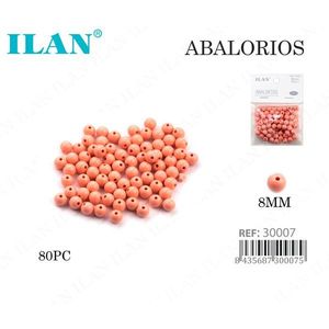 ILAN Abalorios Perline monocolore da 8 mm 80 pezzi per la creazione di gioielli - Product Image 1