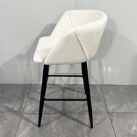 Nouvelles chaises de bar en velours de luxe haut de gamme, structure métallique, design moderne, pour la maison, le bar, le restaurant, l'extérieur, durables et robustes