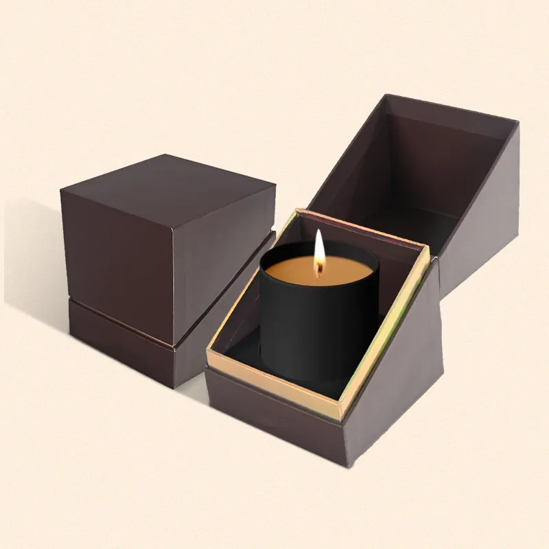 Reusable Bespoke Magnetic Flip Box Custom Scented Candle Box Luxury Candle Packaging Boxes With Insert