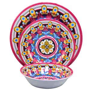 Les nouvelles assiettes et bols Mandala sans BPA tasse ensembles de <span class=keywords><strong>vaisselle</strong></span> en mélamine pour le camping <span class=keywords><strong>vaisselle</strong></span> lavable au lave-<span class=keywords><strong>vaisselle</strong></span> - Product Image 5