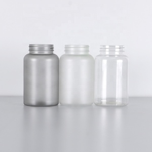 PET vide givré noir blanc clair transparent pot de médecine en plastique bouteille de pilules capsule conteneur supplément emballage 200ml - Product Image 5