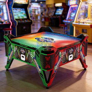Mesa de Hockey de Aire Baihui, Máquina de Juego Arcade con Luces LED, Equipo de Juego Deportivo, Mesa de Entretenimiento Interior que Funciona con Monedas - Product Image 1